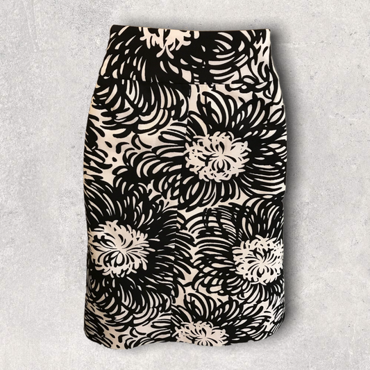 FWM Fenn Wright Manson Black & White Skirt UK 12 US 8 EU 40 Timeless Fashions