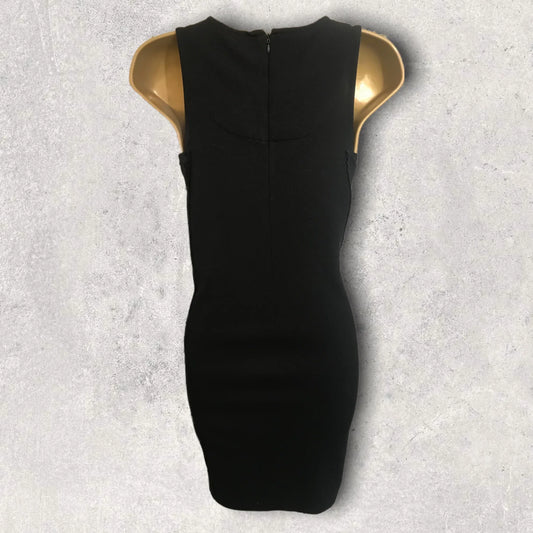 Desigual Rhina Women's Black/Multi Coloured Geometric Mini Dress UK 10 US 6 EU 38 IT 42 - Timelessfashions