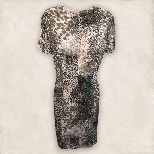 Gerry Weber Women's Kleider Lemon Twist Beige/Mult Dress UK 14 US 10 EU 43 Timeless Fashions