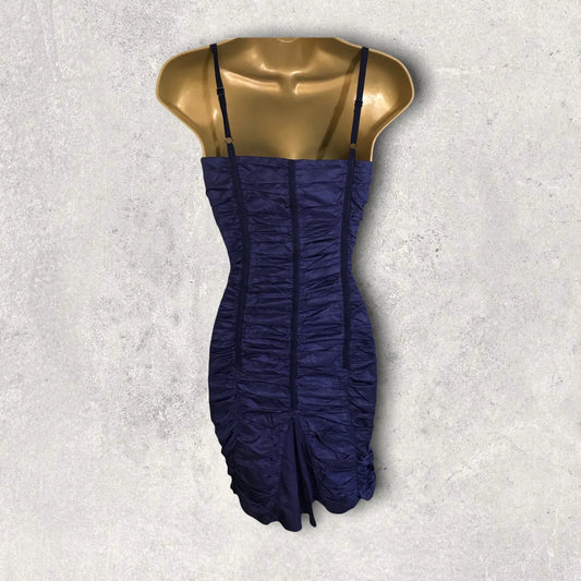 Whistles Purple Ruched Bodycon Dress UK 8 US 4 EU 36 - Timelessfashions