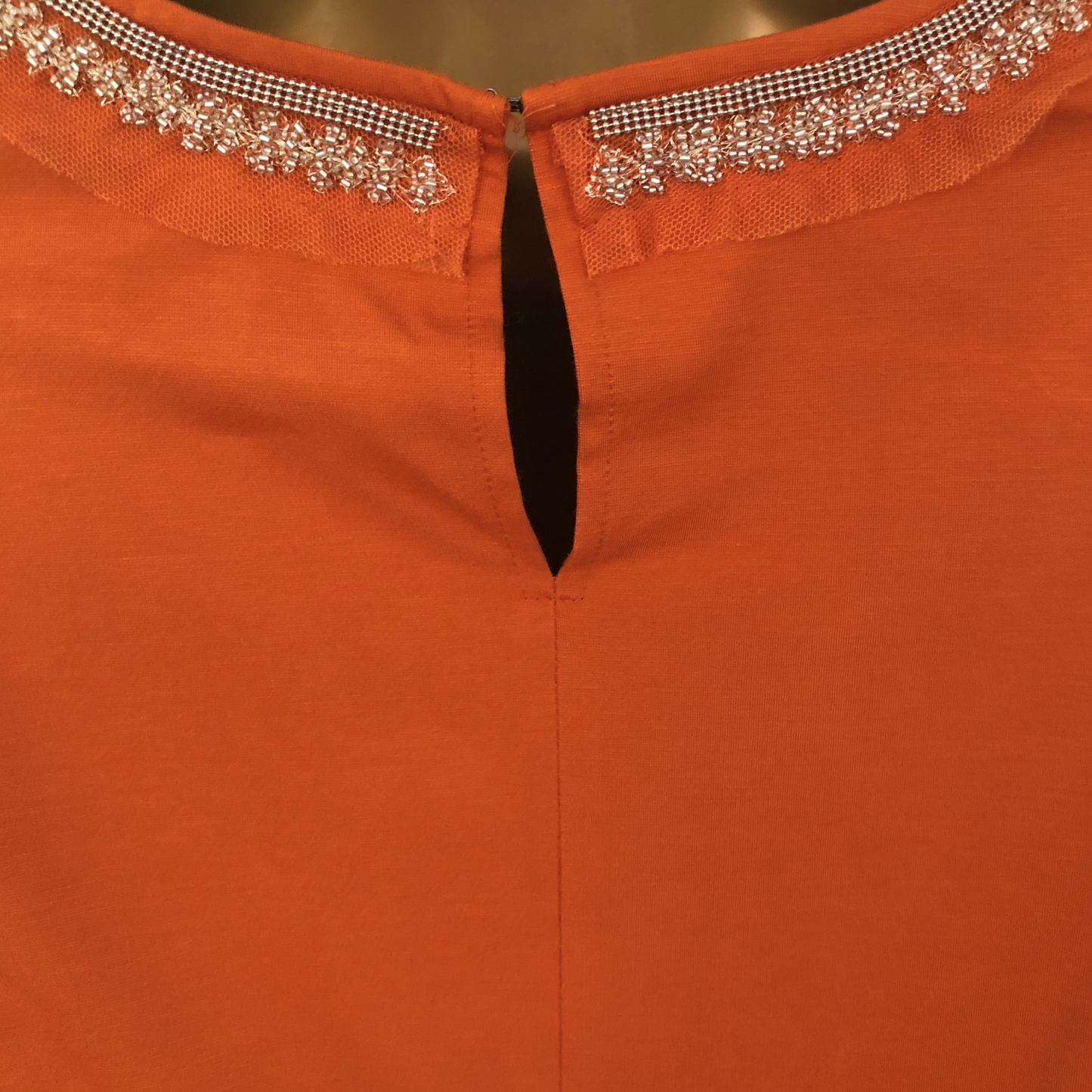 Banana Republic Womens Orange Embellished Pintuck Peplum Top UK 6 US 2 EU 34 Timeless Fashions