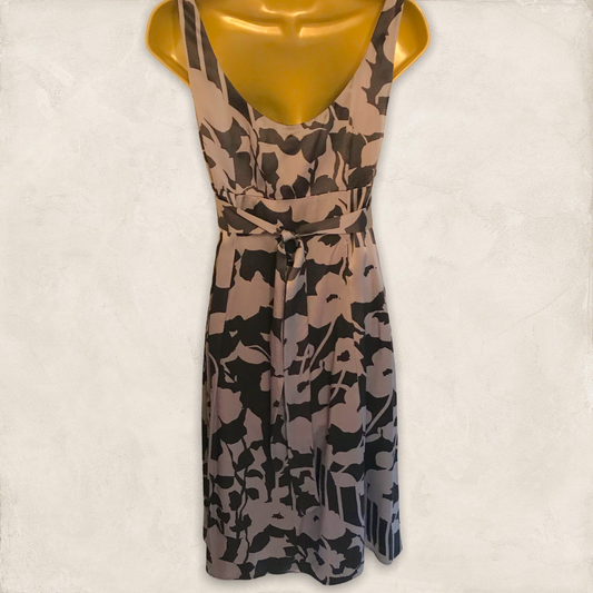 Monsoon Brown Silk Occasion Dress UK 8 US 4 EU 36 Timeless Fashions