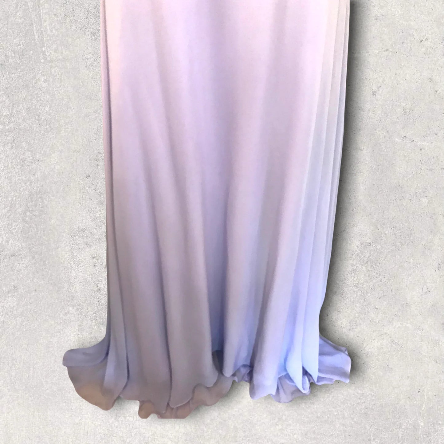 Taylor Gowns Womens Lilac Long Chiffon Diamante Halter Neck Dress UK 6 US 2 EU 34 - Timelessfashions
