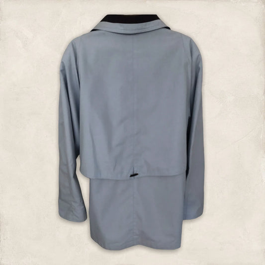 Nuage Marine Wear Pale Blue Raincoat UK 12 US 8 EU 40 - Timelessfashions
