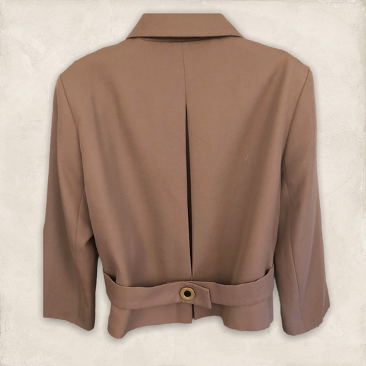 Hobbs Beige Wool Box Jacket UK 14 US 10 EU 42 Timeless Fashions