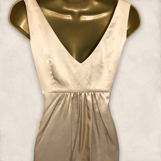 Phase Eight Whisky Cream Silk Evening Top UK 10 US 6 EU 38 Timeless Fashions