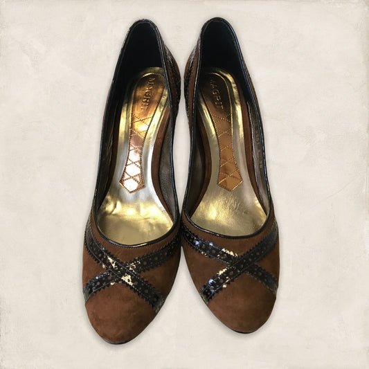 Magrit Brown Stiletto Heel Suede Court Shoe UK 5 US 7.5 EU 38 - Timelessfashions