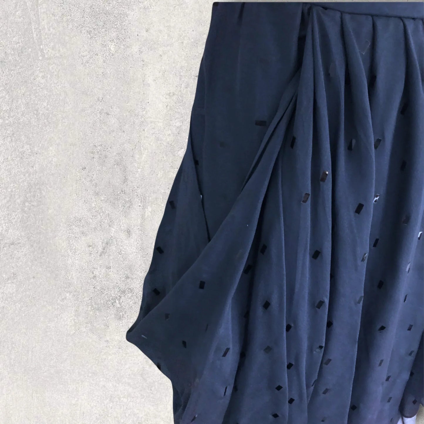 By Malene Birger Isoni Silk Sparkle Draped Skirt, Petrol Blue UK 8 US 4 EU 36 - Timelessfashions