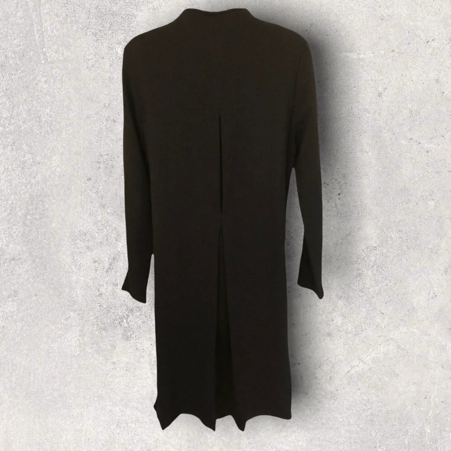 Nitya Black Long Wool Lightweight Coat UK 12 US 8 EU 40 - Timelessfashions