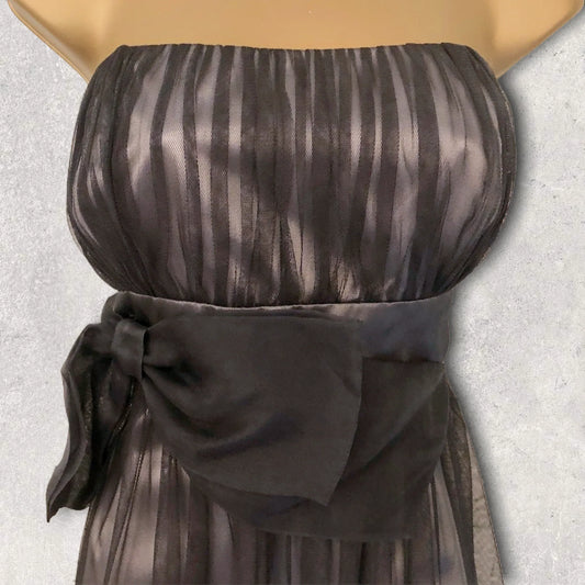 Monsoon Yuki Grey & Silver Grey Tulle Occasion Dress UK 18 US 14 EU 46 - Timelessfashions