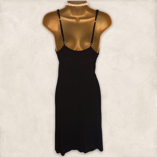 Feraud Paris Black Strappy Dress, Party, Cocktail UK 14 US 10 EU 42 Timeless Fashions