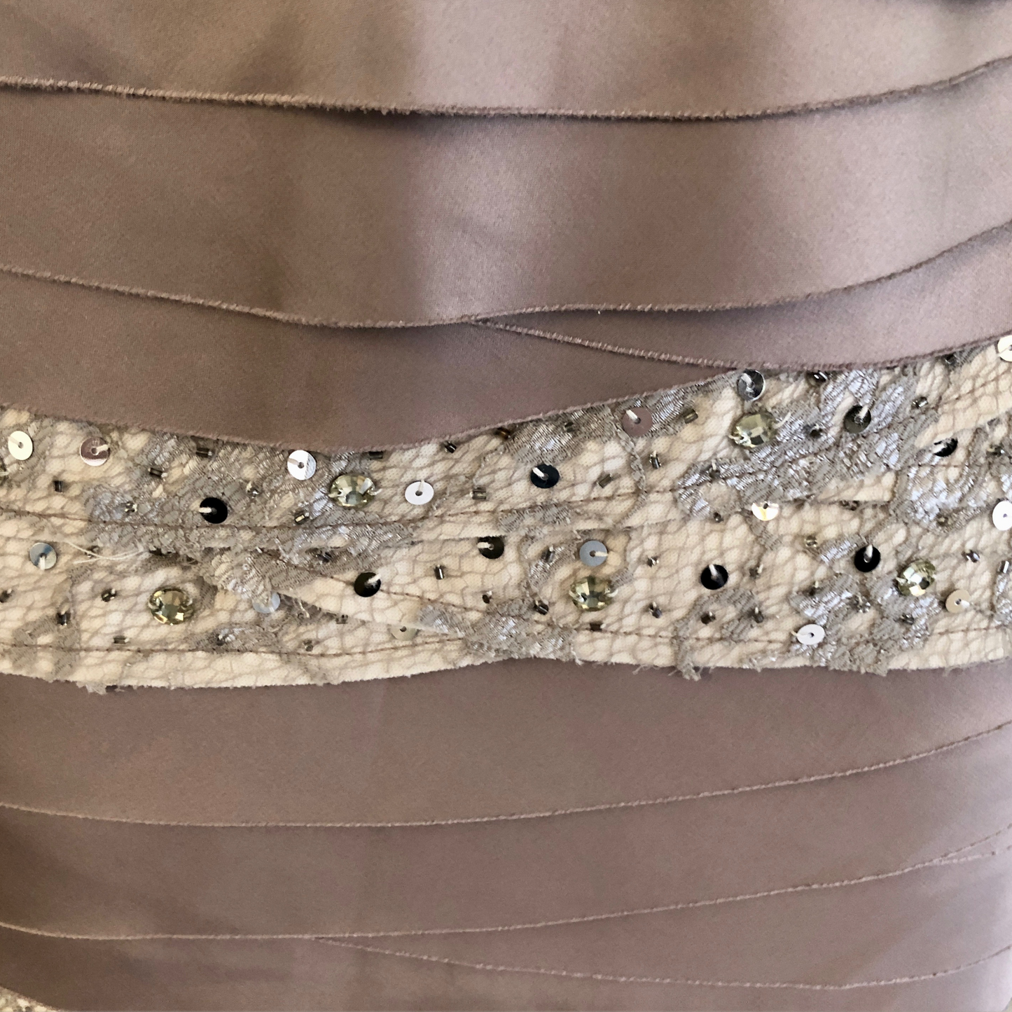 Phase Eight Champagne Kate Sleeveless Layered Lace Dress UK 8 US 4 EU 36 Timeless Fashions