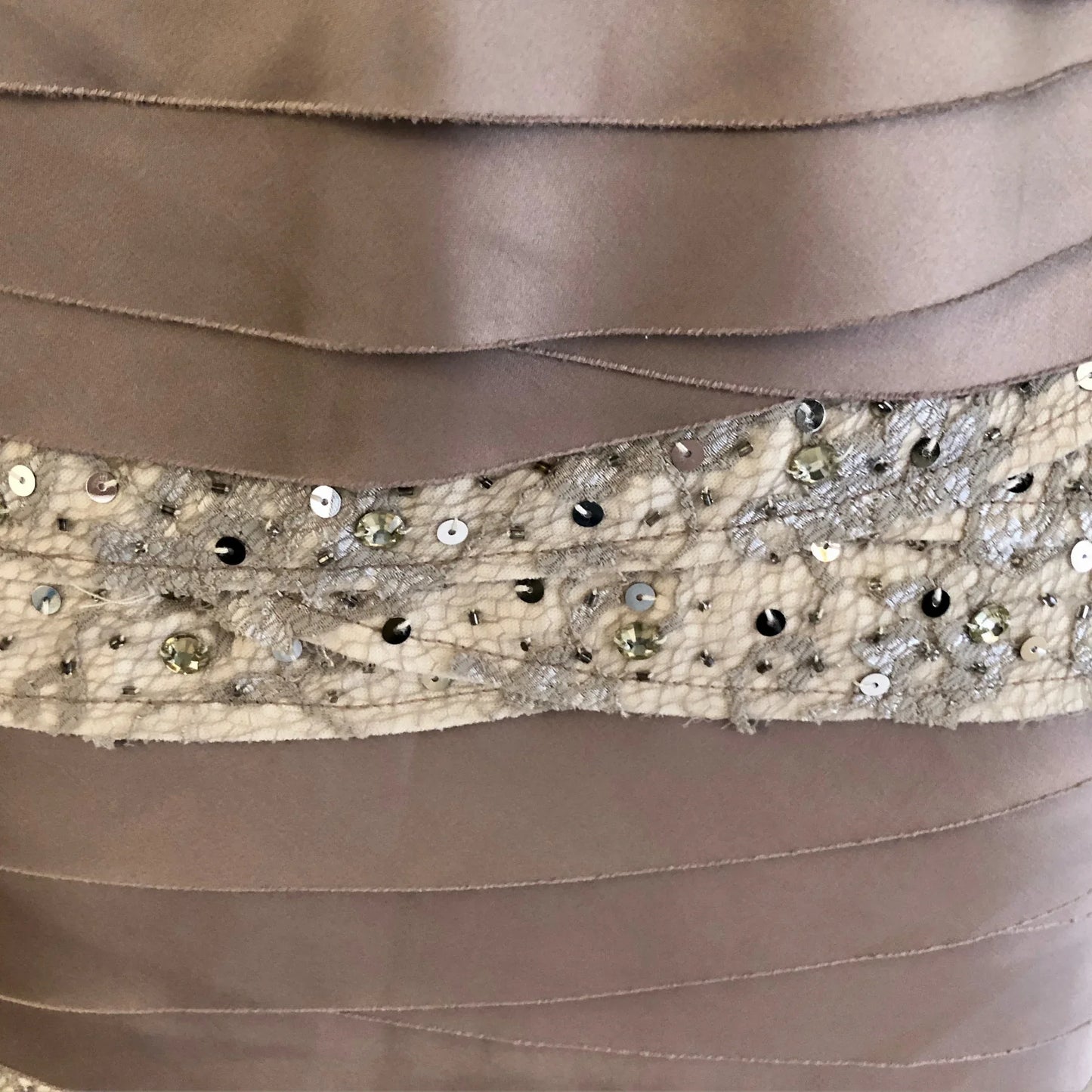 Phase Eight Champagne Kate Sleeveless Layered Lace Dress UK 8 US 4 EU 36 - Timelessfashions