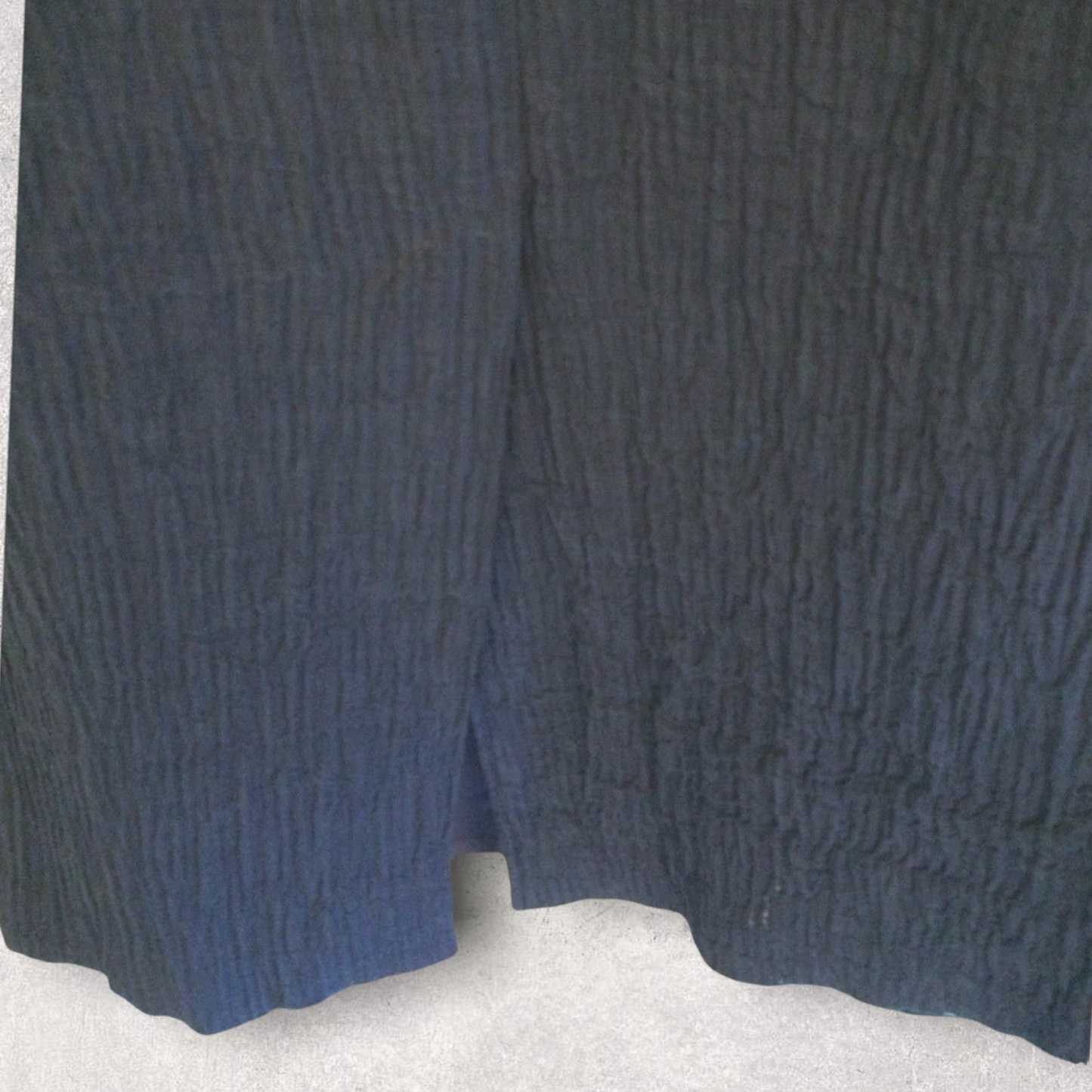 Mulberry Blue Long Textured Wrap Linen & Cotton Skirt UK 10 US 6 EU 38 Timeless Fashions
