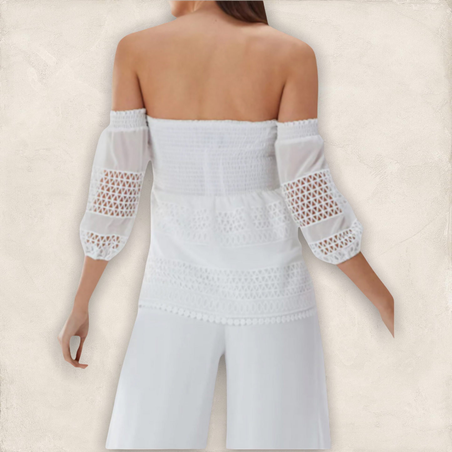 Coast Ivory Lace Off The Shoulder Bardot Top UK 12 US 8 EU 40 Timeless Fashions