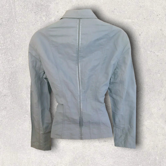 Taifun Gerry Weber Womens Blue Crinkle Jacket UK 10 US 6 EU 38 - Timelessfashions