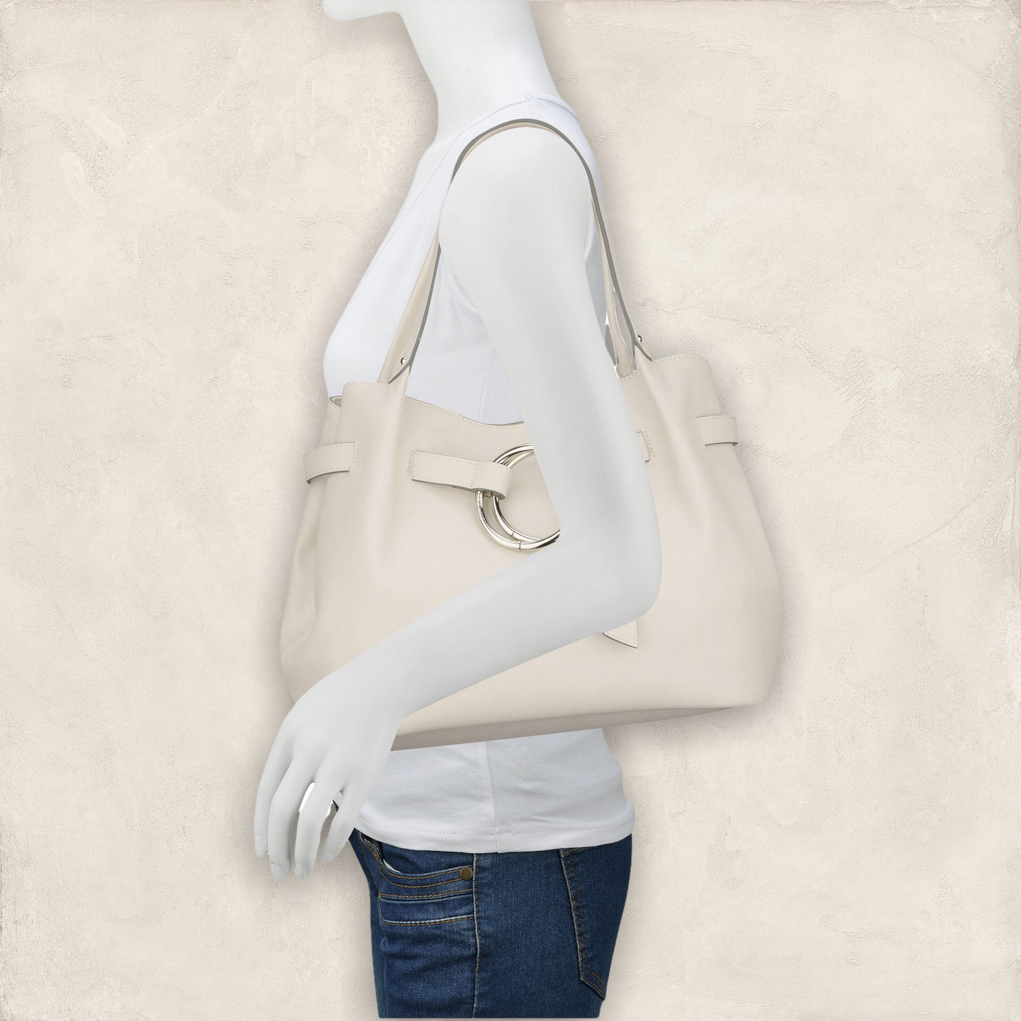 Nine West Peach Faux Leather Tote Shoulder Bag Timeless Fashions