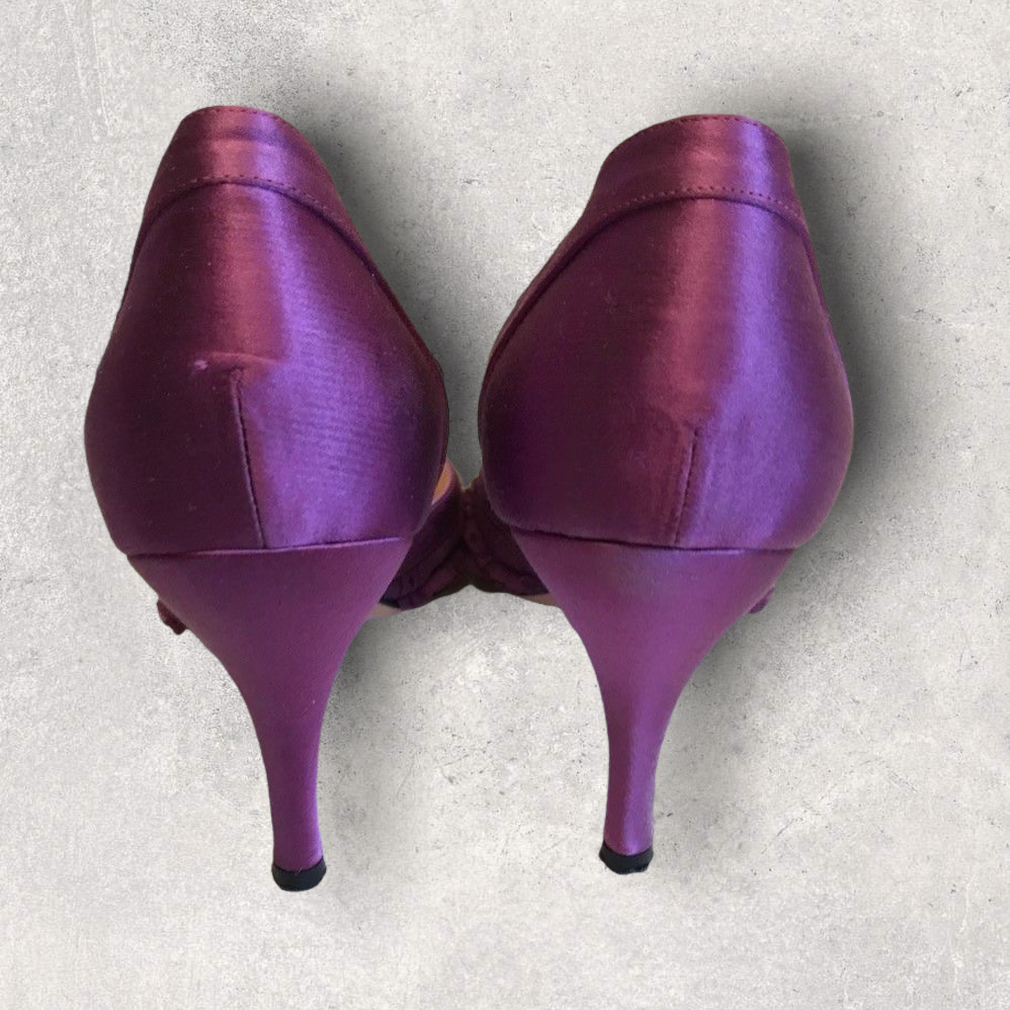 Hobbs magenta satin bow shoes UK 7 US 9.5 EU 41 Timeless Fashions