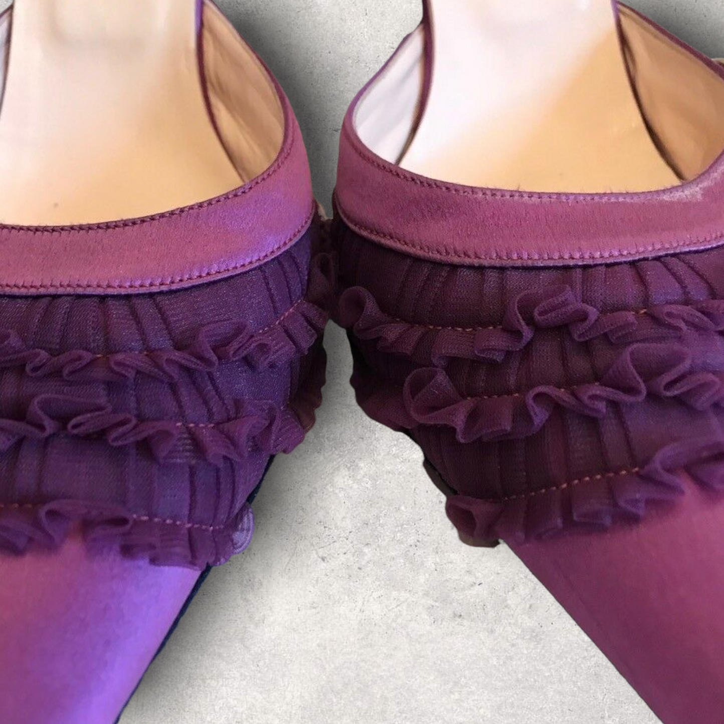 Hobbs magenta satin bow shoes UK 7 US 9.5 EU 41 Timeless Fashions