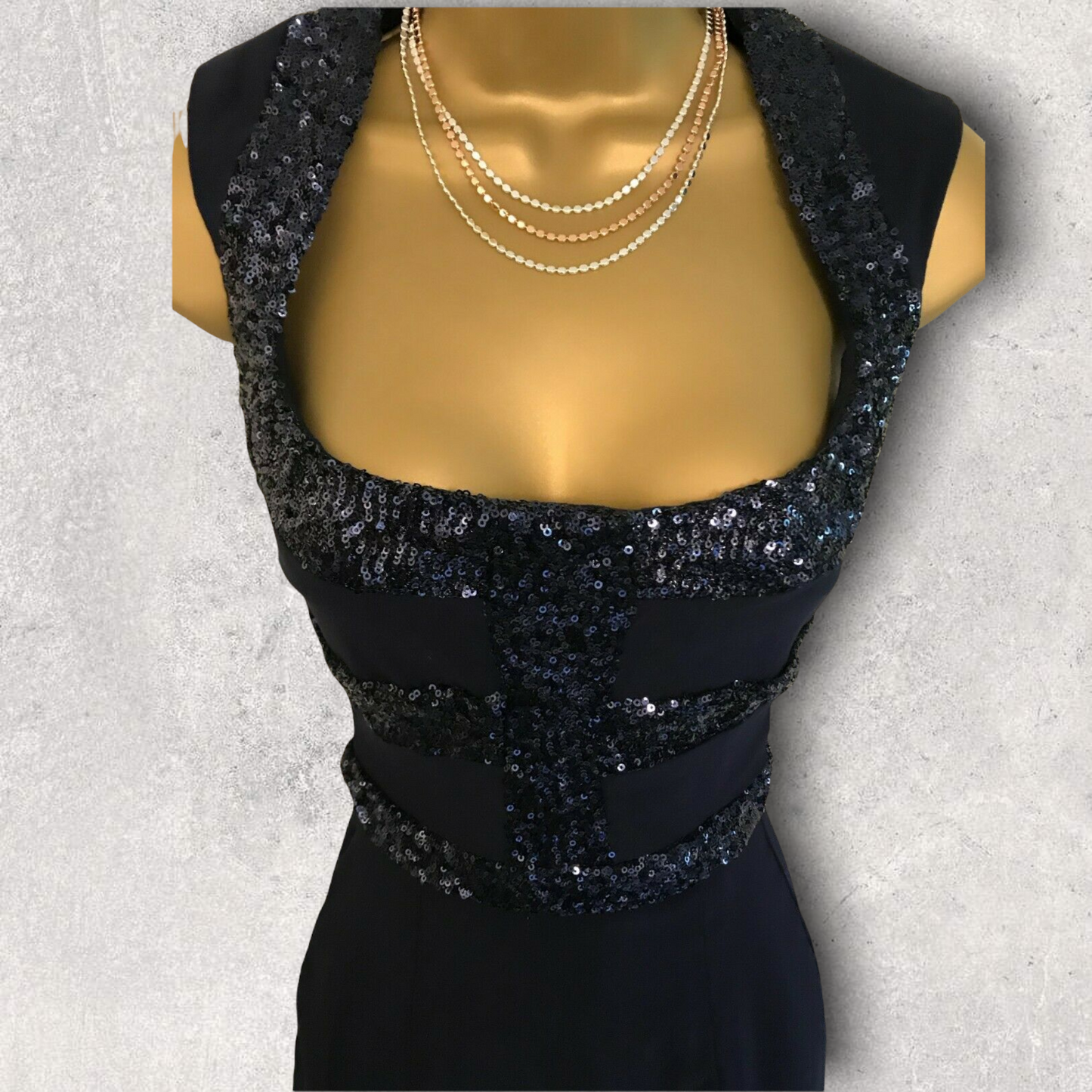 The Pretty Dress Company Women's Navy Sequin Bodycon Dress UK 6 Timeless Fashions