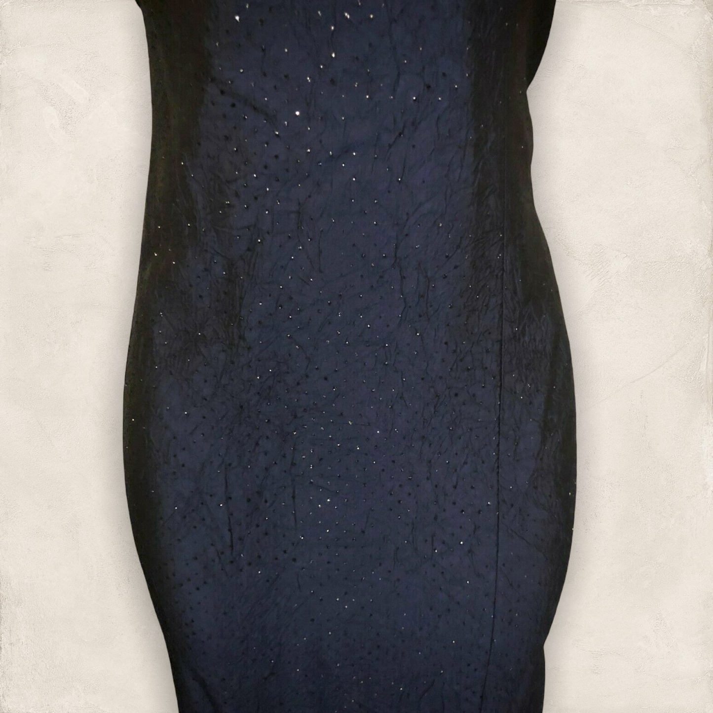 Samuel Marks Navy Sparkly Maxi Dress, Prom UK 12 US 8 EU 40 Timeless Fashions