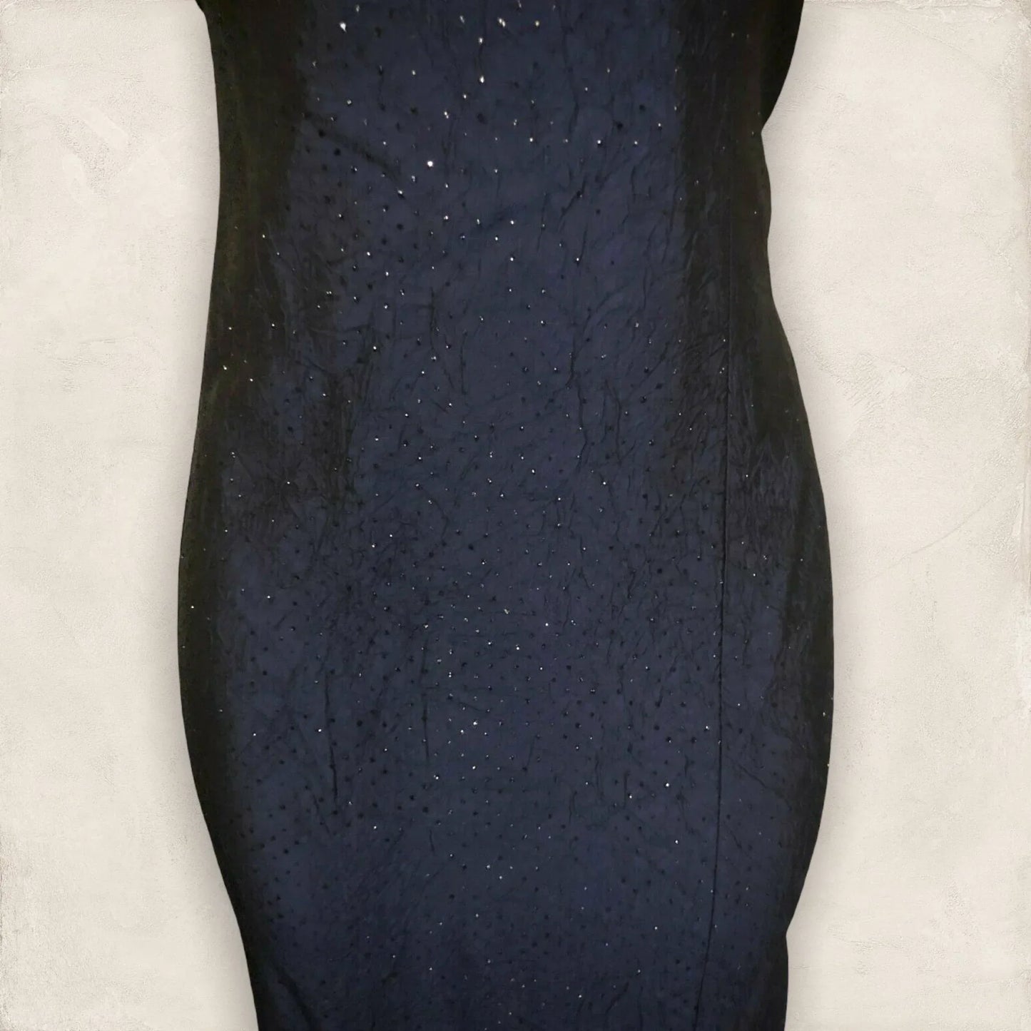 Samuel Marks Navy Sparkly Maxi Dress, Prom UK 12 US 8 EU 40 - Timelessfashions