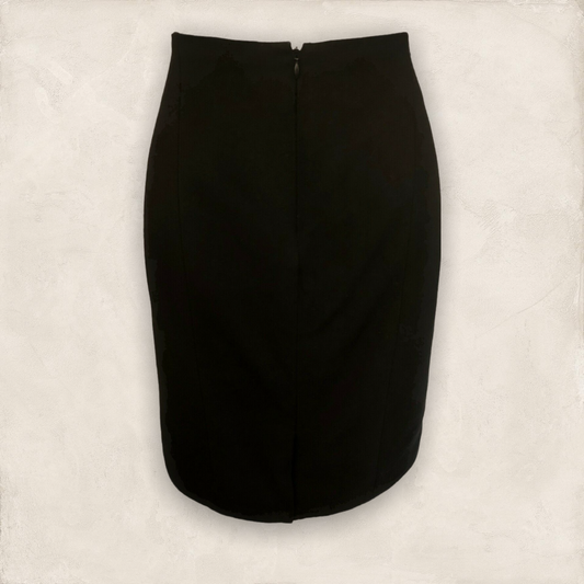Alexander Wang Black Long Tail Wool Mix Mini Skirt UK 10/12 US 6/8 EU 38/40 Timeless Fashions