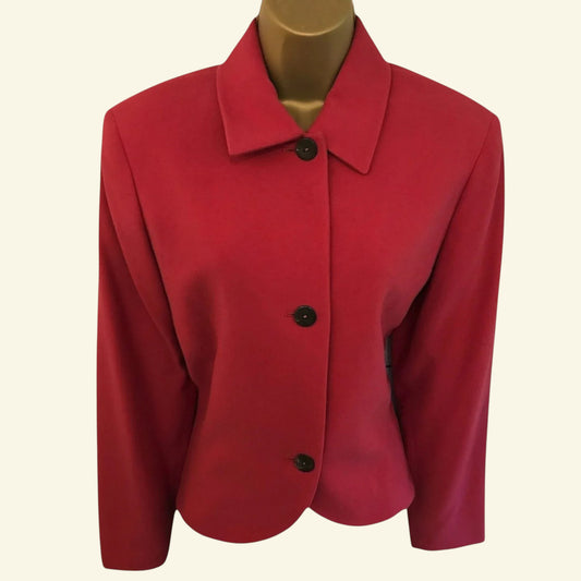 Salvatore Ferragamo Womens Vintage Pink, Wool & Cashmere Jacket UK 10/12 US 6/8 EU 40 IT 44 - Timelessfashions