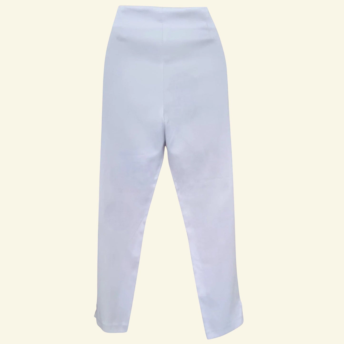 Malibu Italian White Stretch Cropped Summer Trousers UK 10 US 6 EU 38 IT 42 - Timelessfashions