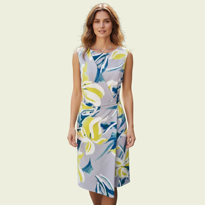 Michaela Louisa Grey Multicolour Floral Shift Dress UK 16 US 12 EU 44 - Timelessfashions