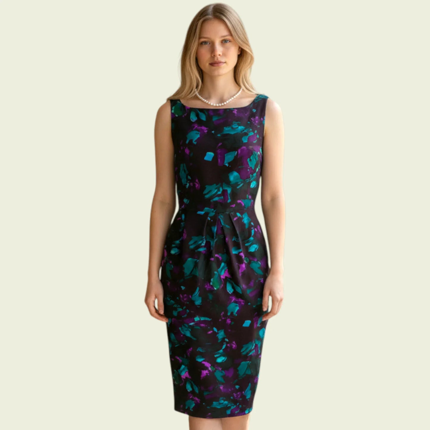 L.K. Bennett Black Floral Silk Sleeveless Pencil Dress UK 6 US 2 EU 38 - Timelessfashions