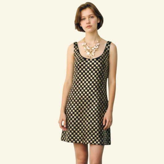 Boutique by Jaeger Women's Black Bronze Embellished Mini Dress UK 10 US 6 EU 38 - Timelessfashions