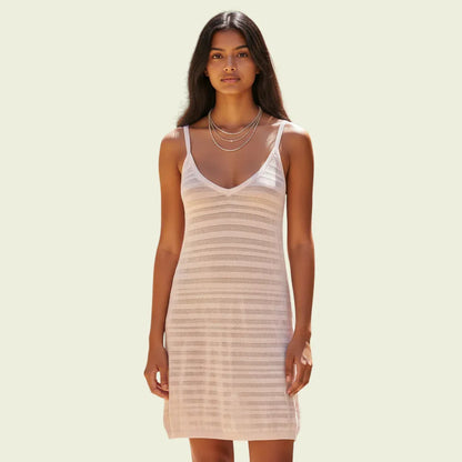 Hoss Intropia Beige Knitted Mini Dress UK 12 US 8 EU 40 - Timelessfashions