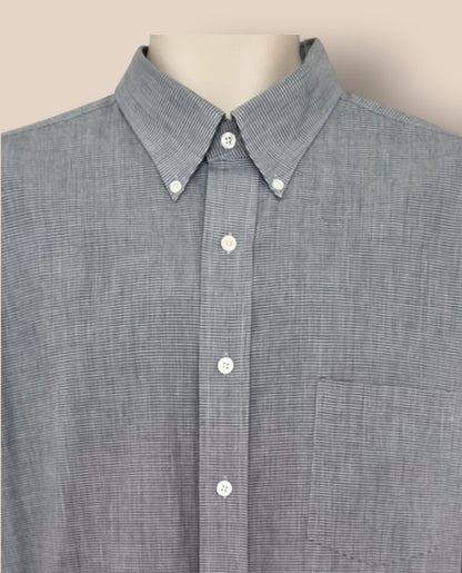 Van Heusen Men's Grey Oxford Cotton Shirt UK Size L Timeless Fashions