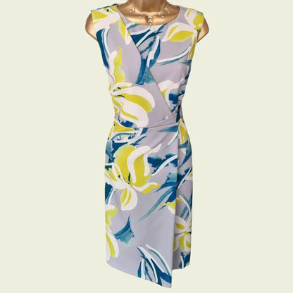 Michaela Louisa Grey Multicolour Floral Shift Dress UK 16 US 12 EU 44 - Timelessfashions