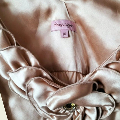 Phase Eight Whisky Cream Silk Evening Top UK 10 US 6 EU 38 - Timelessfashions