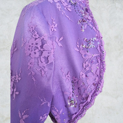 Libra Womens Lilac Embellished Dress & Bolero Jacket UK 14 US 10 EU 42 BNWT Timeless Fashions