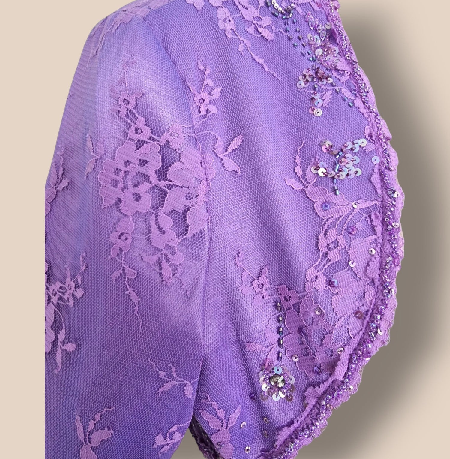 Libra Womens Lilac Embellished Dress & Bolero Jacket UK 14 US 10 EU 42 Timeless Fashions