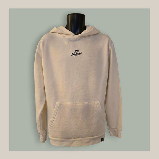 100 Thieves Men's White Hoodie Size L - Timelessfashions
