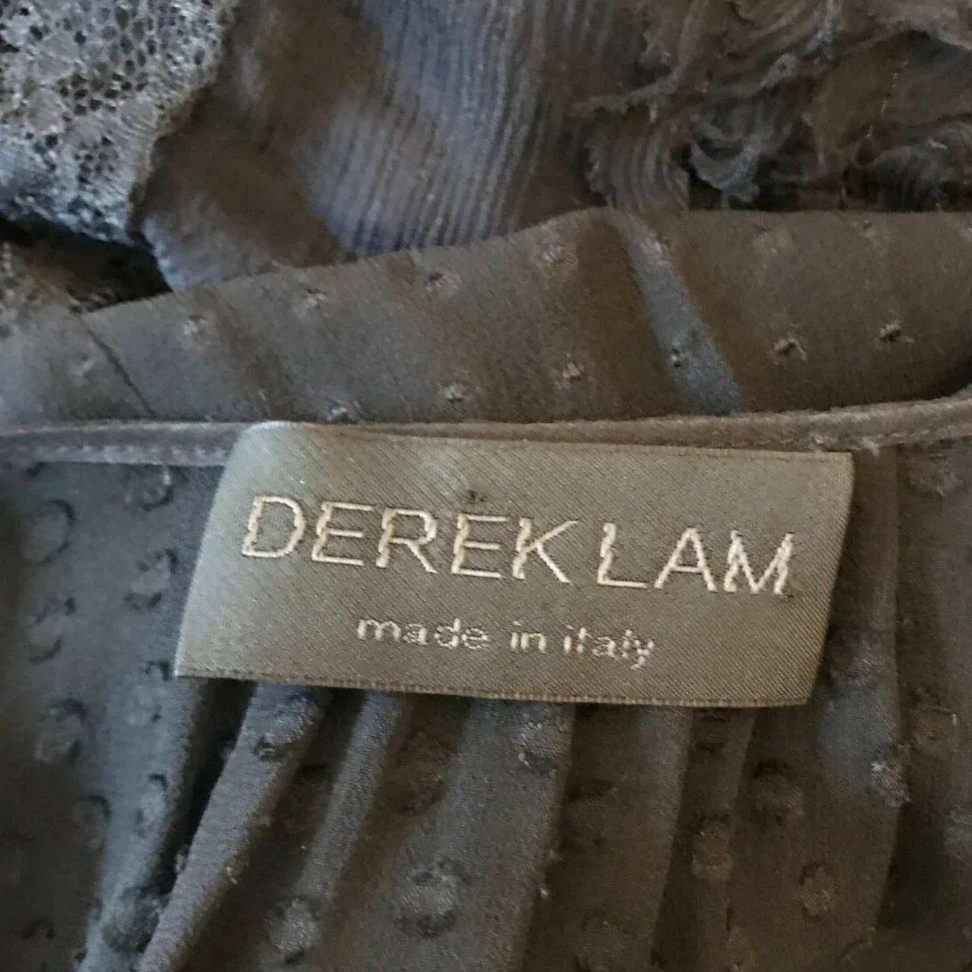 Derek Lam Black Long Sleeve Silk & Lace Dress UK 10 US 6 EU 38 - Timelessfashions
