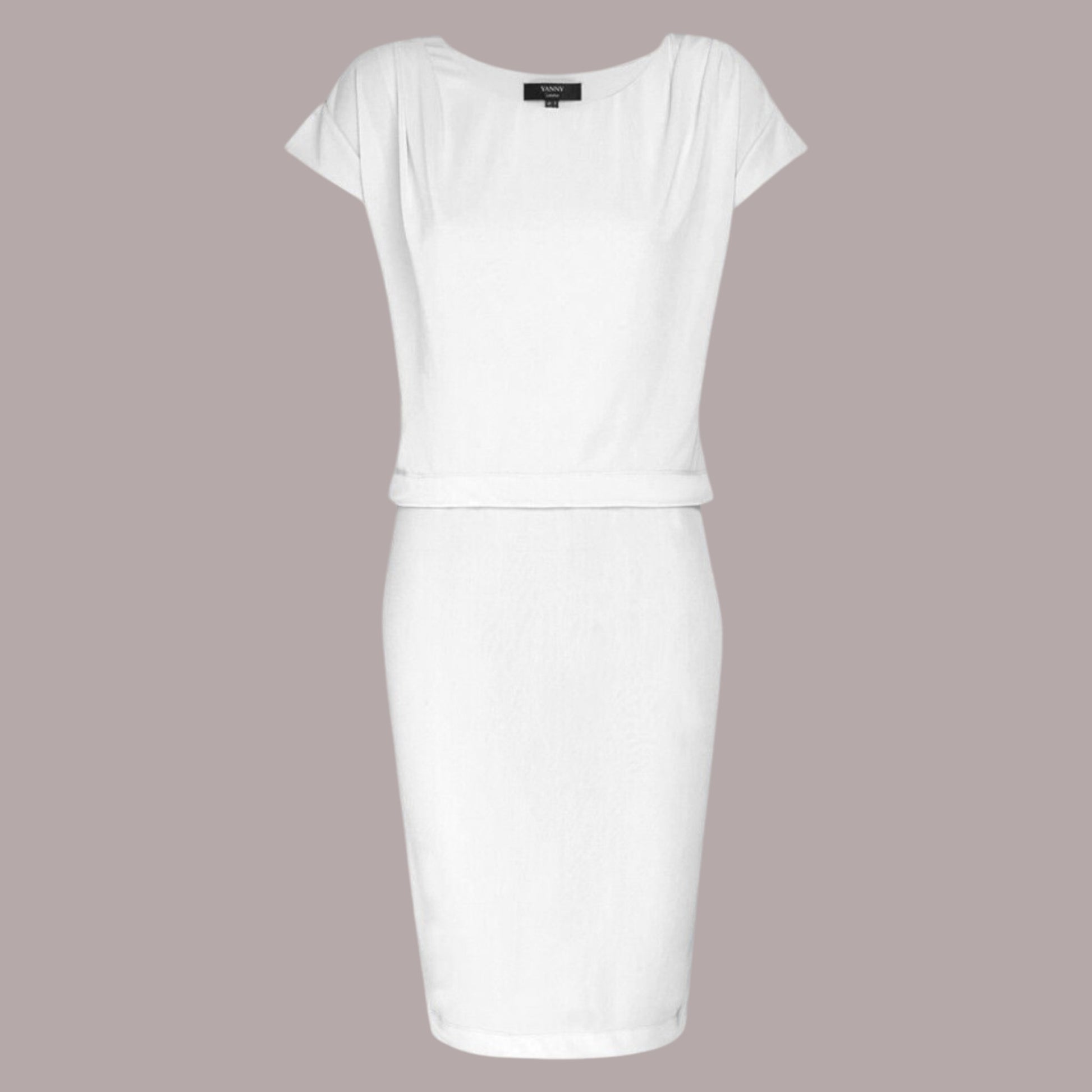 White dress on a gray background