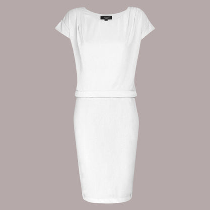 White dress on a gray background
