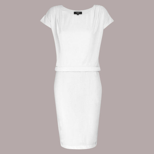 White dress on a gray background