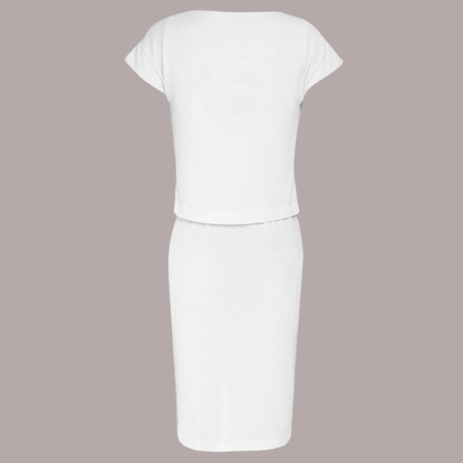 White dress on a gray background
