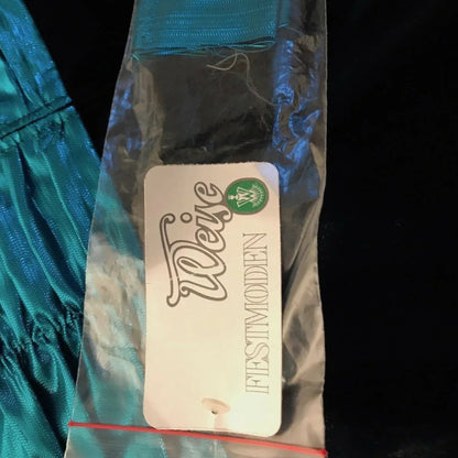Weise Festmoden Women's Vintage Turquoise & Black Velvet Dress UK 12 US 8 EU 40 - Timelessfashions