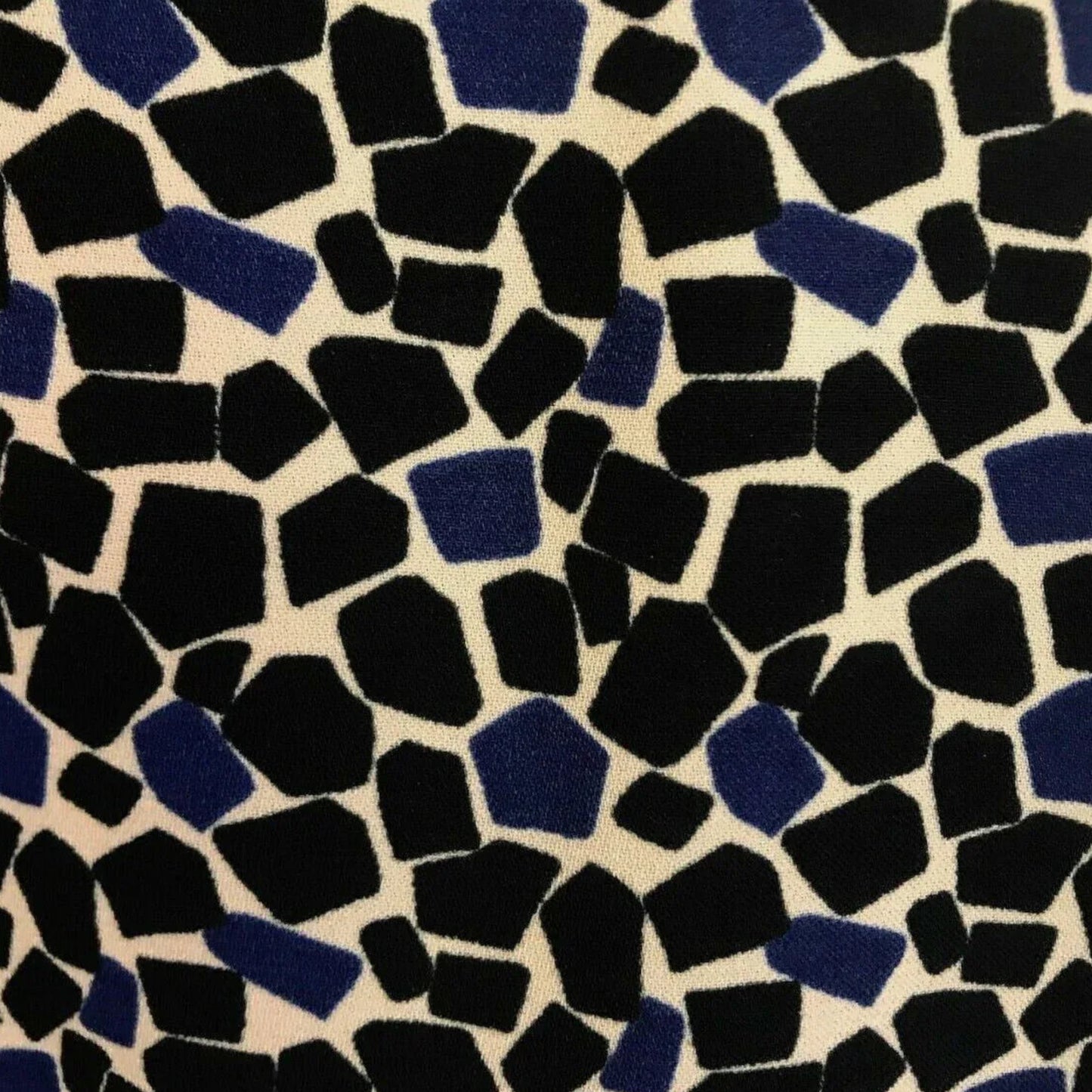Avoca Anthology Blue & Black Geometric Print Shift Dress UK 8/10 US 4/6 EU 36/38 - Timelessfashions