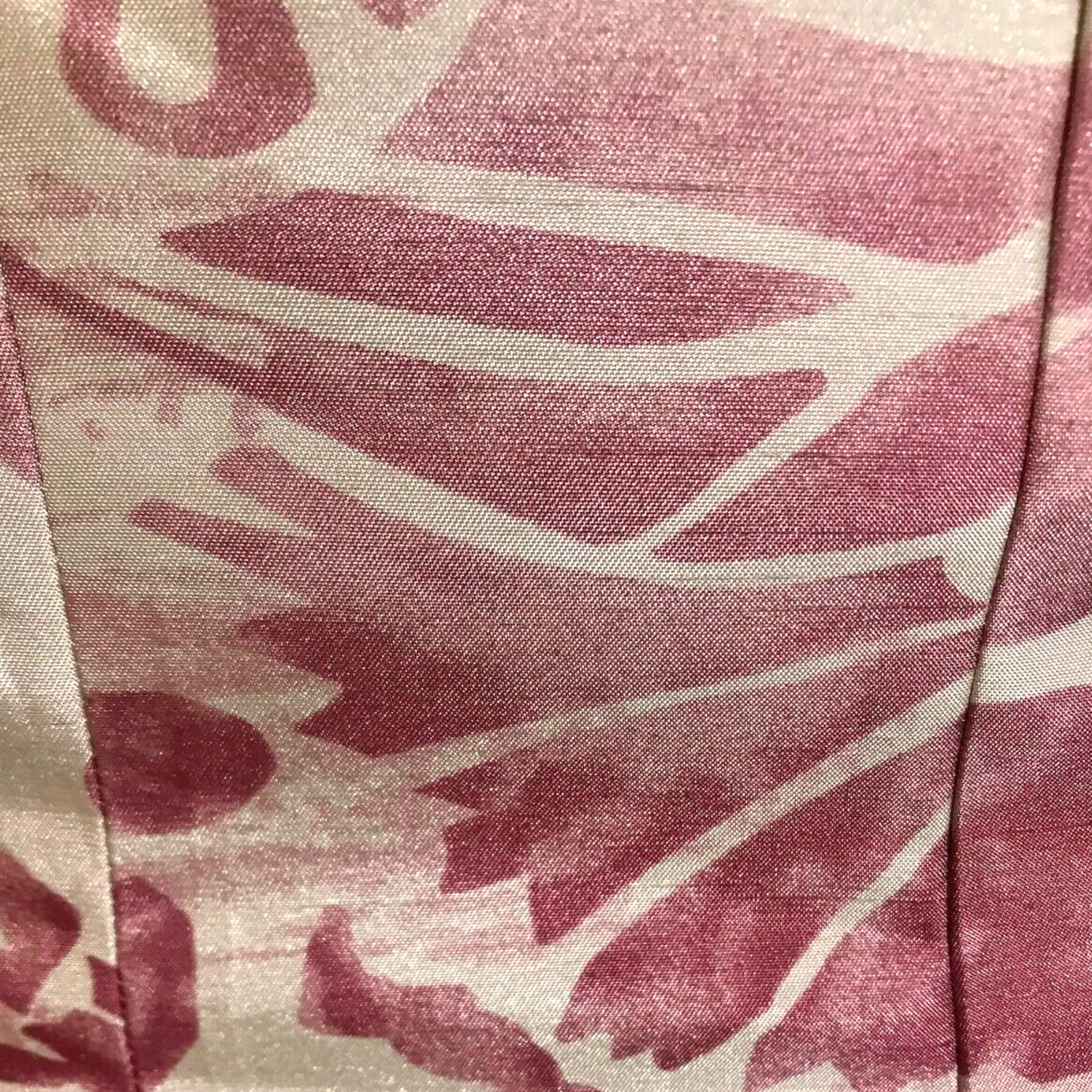 Pink and cream material swatch