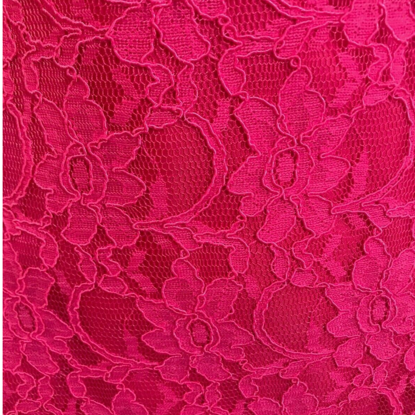 Pink floral lace material