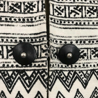 Marcelino Black & White Linen Jacket UK 12 US 8 EU 40 - Timelessfashions