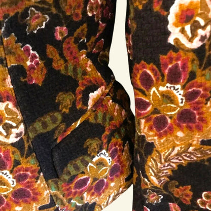 Paul Costelloe Collection Women's Floral Tapestry Cotton Jacket UK 10 US 6 EU 38 - Timelessfashions